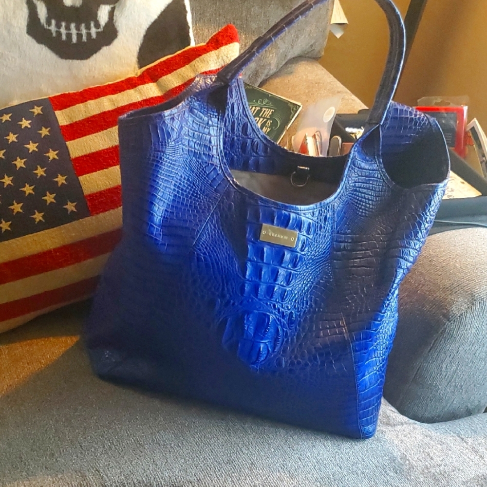 Brahmin Hobo Style Cobalt Blue Tote